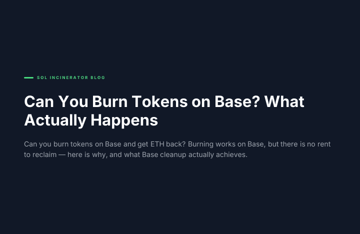 Can You Burn Tokens on Base? What Actually Happens