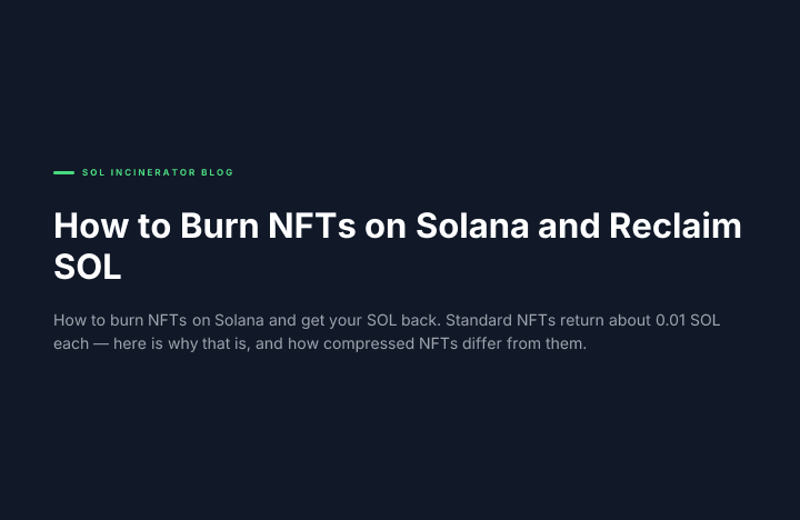How to Burn NFTs on Solana and Reclaim SOL