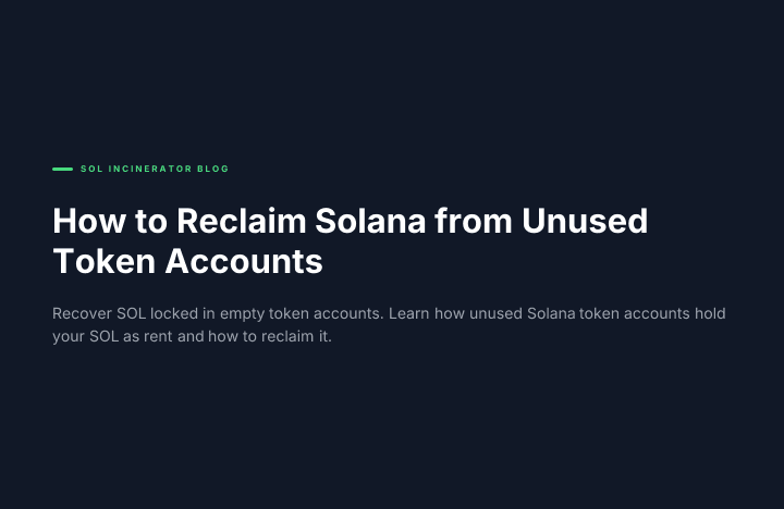 How to Reclaim Solana from Unused Token Accounts
