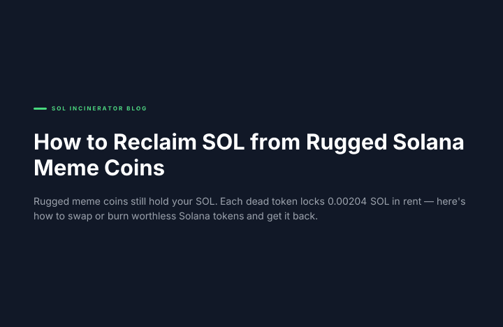 How to Reclaim SOL from Rugged Solana Meme Coins